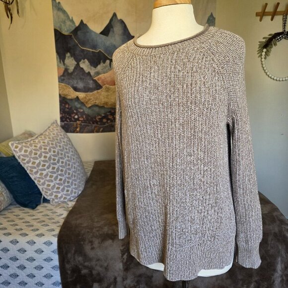 Ellen Tracy Oatmeal Knit Sweater S ✨ Cozy Neutral - Picture 3 of 13